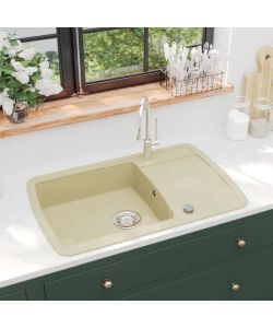 Lavello da Cucina in Granito Vasca Singola Beige