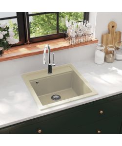 Lavello da Cucina in Granito Vasca Singola Beige
