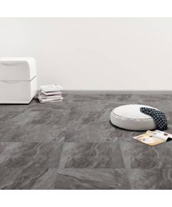 Listoni per Pavimenti Autoadesivi in PVC 5,11mq Nero con Motivo