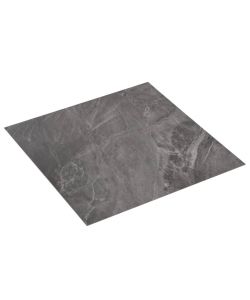 Listoni per Pavimenti Autoadesivi in PVC 5,11mq Nero con Motivo