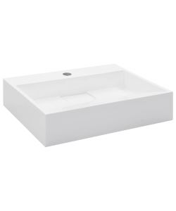 Lavandino 50x38x13 cm Blocco in Marmo/Minerale Bianco