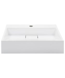 Lavandino 50x38x13 cm Blocco in Marmo/Minerale Bianco