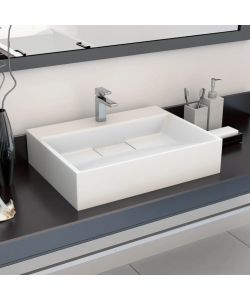 Lavandino 50x38x13 cm Blocco in Marmo/Minerale Bianco