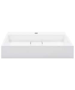 Lavandino 60x38x11 cm Blocco in Marmo/Minerale Bianco