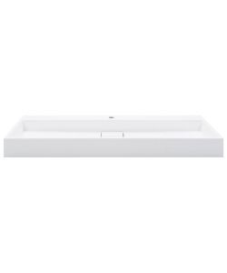 Lavandino 120x46x11 cm Blocco in Marmo/Minerale Bianco