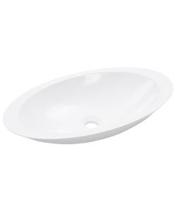 Lavandino 59,3x35,1x10,7 cm Blocco in Marmo/Minerale Bianco