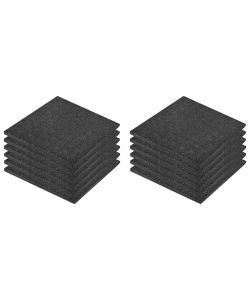 Piastrelle Anticaduta 12 pz in Gomma 50x50x3 cm Nere