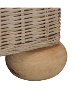 vidaXL Divano 3 Posti in Rattan Naturale Marrone - Stile e Funzionalit