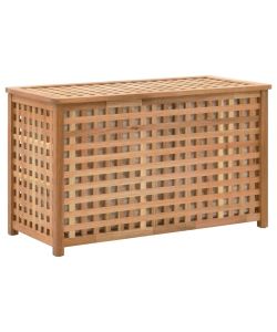 Cesto per Biancheria 77,5x37,5x46,5 cm in Legno Massello di Noce
