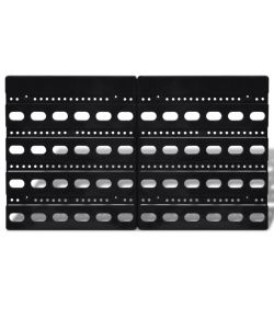  Contenitore Plastica per Garage da Parete Set 30 pz Blu e Rosso