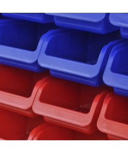  Pannelli Porta Attrezzi da Parete 2 pz Blu e Rosso