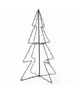 Albero di Natale a Cono 160 LED per Interni Esterni 78x120cm