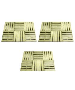 Piastrelle per Decking 18 pz 50x50 cm in Legno Verde