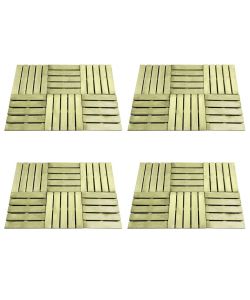 Piastrelle per Decking 24 pz 50x50 cm in Legno Verde