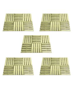 Piastrelle per Decking 30 pz 50x50 cm in Legno Verde