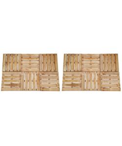 Piastrelle per Decking 12 pz 50x50 cm in Legno Marrone
