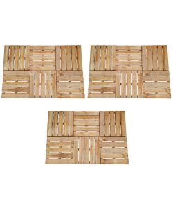 Piastrelle per Decking 18 pz 50x50 cm in Legno Marrone