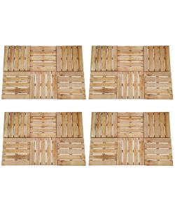 Piastrelle per Decking 24 pz 50x50 cm in Legno Marrone