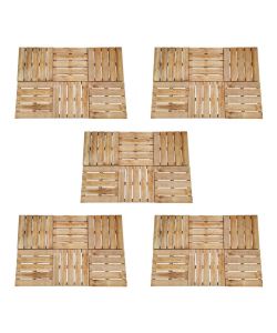 Piastrelle per Decking 30 pz 50x50 cm in Legno Marrone