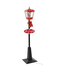Lampione di Natale con Babbo Natale 180 cm LED