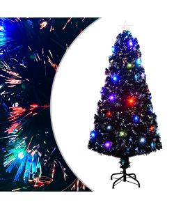 Albero di Natale Artificiale Supporto/LED 150 cm Fibra Ottica