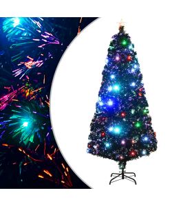 Albero di Natale Artificiale Supporto/LED 180 cm Fibra Ottica