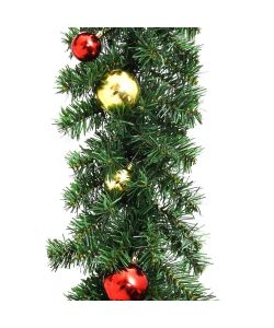 Ghirlanda di Natale Decorata con Palline 5 m