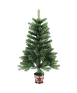 Albero di Natale Artificiale Realistico con Punte 90 cm Verde