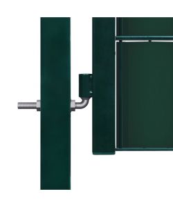 Cancello per Recinzione in PVC e Acciaio 100x101 cm Verde