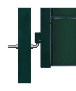 Cancello per Recinzione in PVC e Acciaio 100x204 cm Verde