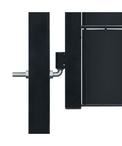Cancello in PVC e Acciaio 100x81 cm Antracite