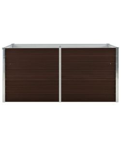 Letto di Coltura Rialzato Marrone 160x80x77cm Acciaio Zincato