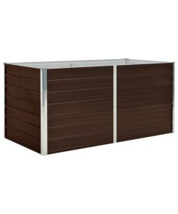 Letto di Coltura Rialzato Marrone 160x80x77cm Acciaio Zincato