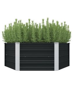 Fioriera Antracite 129x129x45 cm in Acciaio Zincato
