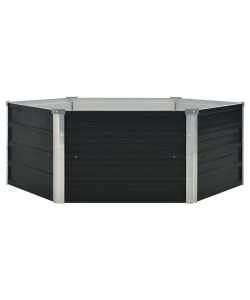 Fioriera Antracite 129x129x45 cm in Acciaio Zincato