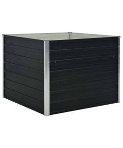 Fioriera Rialzata Antracite 100x100x77 cm in Acciaio Zincato