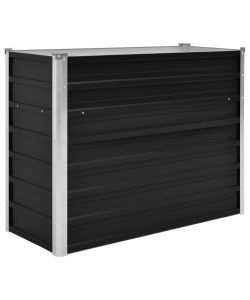 Fioriera per Giardino Antracite 100x40x77 cm in Acciaio Zincato
