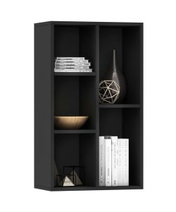 Libreria/Credenza Nera 50x25x80 cm in Truciolato