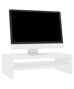 vidaXL Supporto per Monitor Bianco 42x24x13 cm in Legno Multistrato - Design Minimalista - Mobili TV Moderni