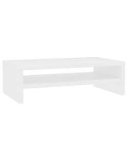 vidaXL Supporto per Monitor Bianco 42x24x13 cm in Legno Multistrato - Design Minimalista - Mobili TV Moderni