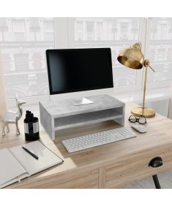 Supporto per Schermo Grigio Cemento 42x24x13 cm in Truciolato