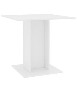 Tavolo da Pranzo Bianco 80x80x75 cm in Truciolato