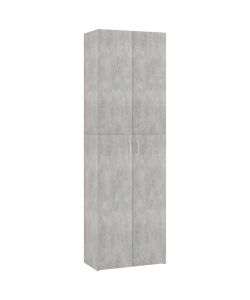 Armadio per Ufficio Grigio Calcestruzzo 60x32x190 cm Truciolato