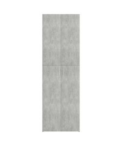 vidaXL Armadio Ufficio Grigio Calcestruzzo - 60x32x190 cm con 5 Ripiani