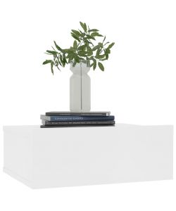 vidaXL Comodini Pensili 2 pz Bianco 40x30x15 cm in Truciolato - Design Elegante e Classico - Soluzione di Archiviazione Compatta - Facile da Montare