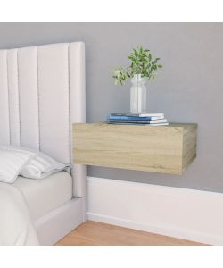vidaXL Comodino Pensile Rovere Sonoma 40x30x15 cm - Design Elegante - Truciolato - Colore Marrone