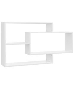 Mensole a Muro Bianco Lucido 104x20x58,5 cm in Truciolato
