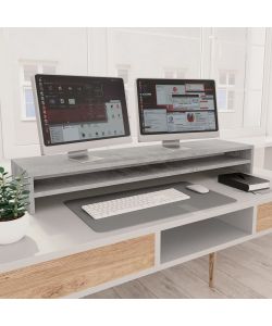 Supporto per Schermo Grigio Cemento 100x24x13 cm in Truciolato