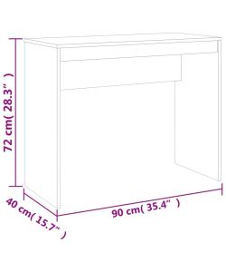 vidaXL Scrivania Elegante Grigio Cemento 90x40 cm - Moderna e Pratica