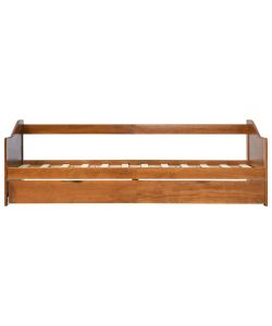 vidaXL Divano Letto a Scomparsa Marrone Miele in Legno di Pino 90x200 cm